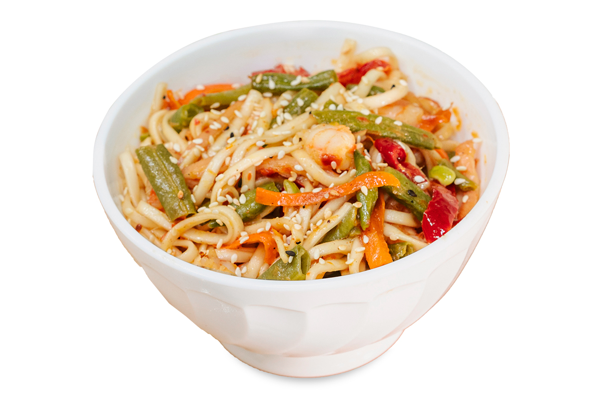 картинка WOK с морепродуктами, овощами и пастой Том Ям  от магазина Sushi-Love